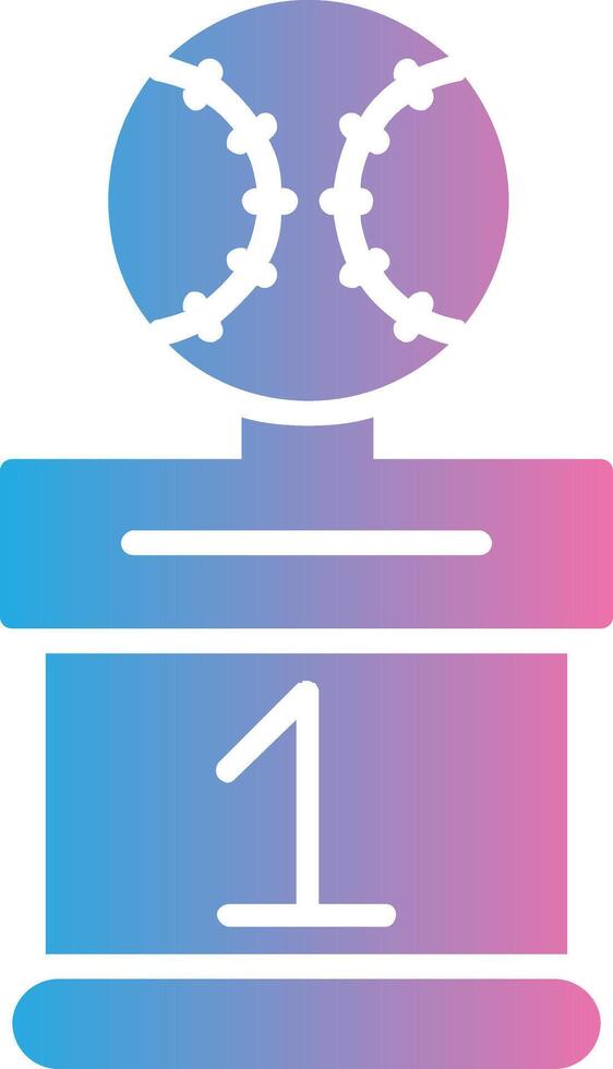 Baseball Glyph Gradient Icon Design vector