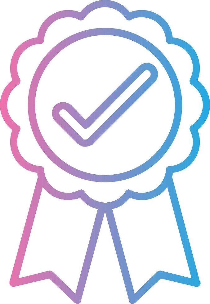 Badge Line Gradient Icon Design vector