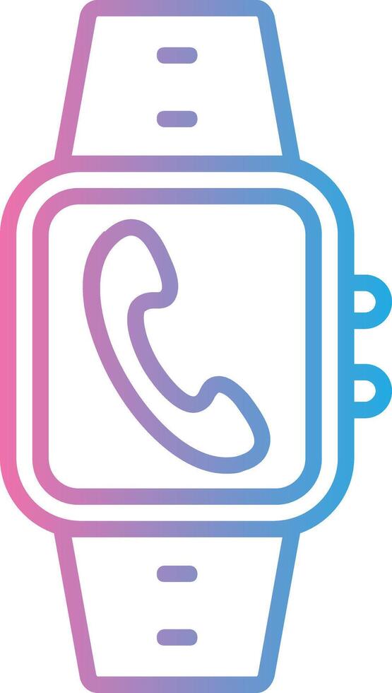 Incoming Call Line Gradient Icon Design vector