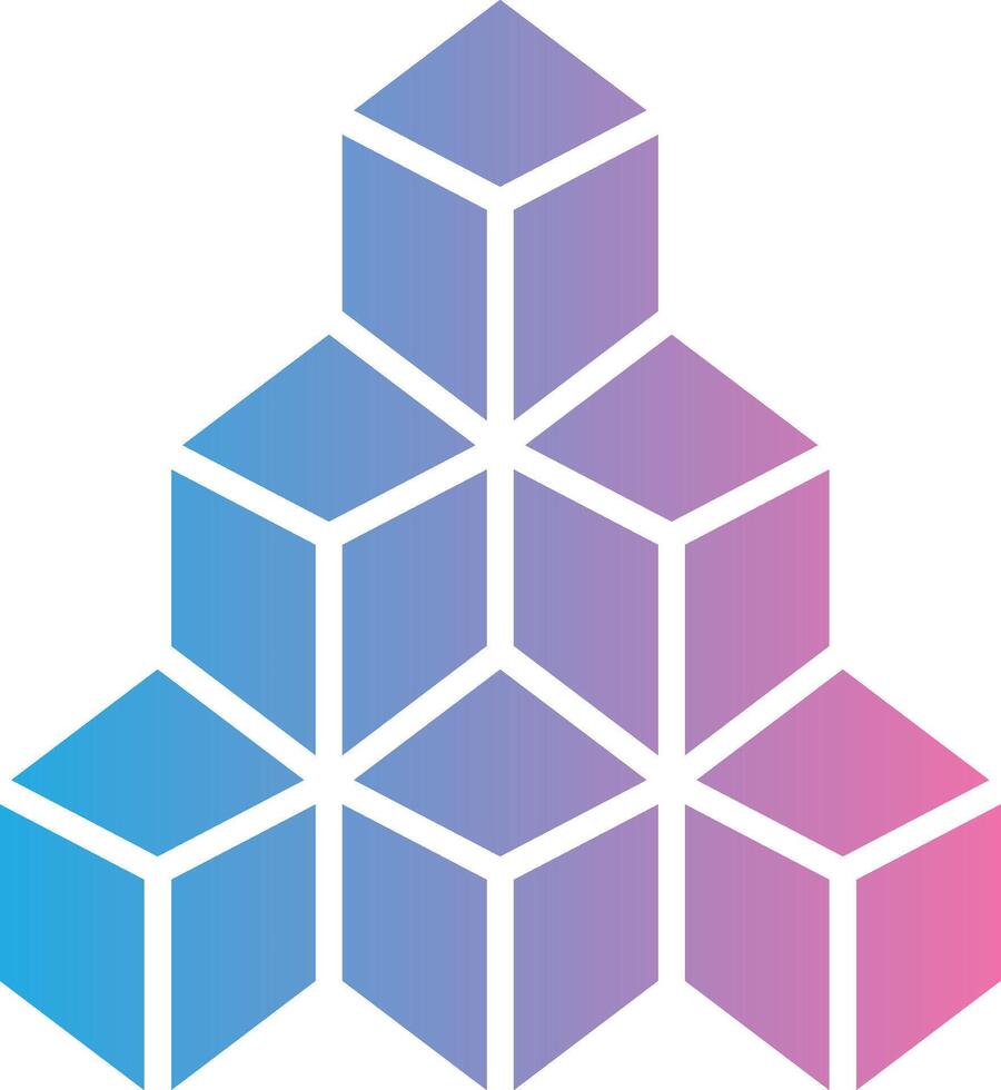 Blocks Glyph Gradient Icon Design vector