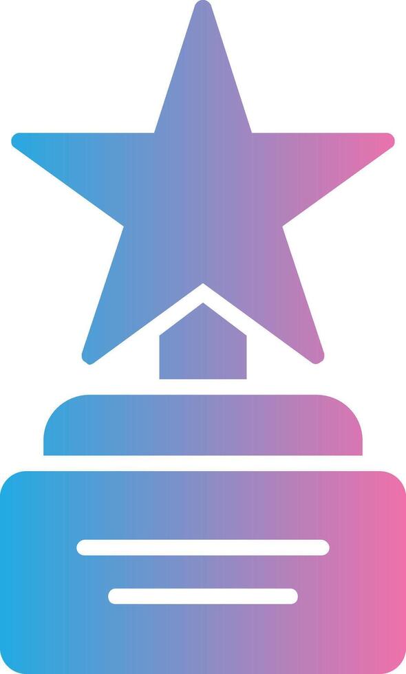 Star Glyph Gradient Icon Design vector