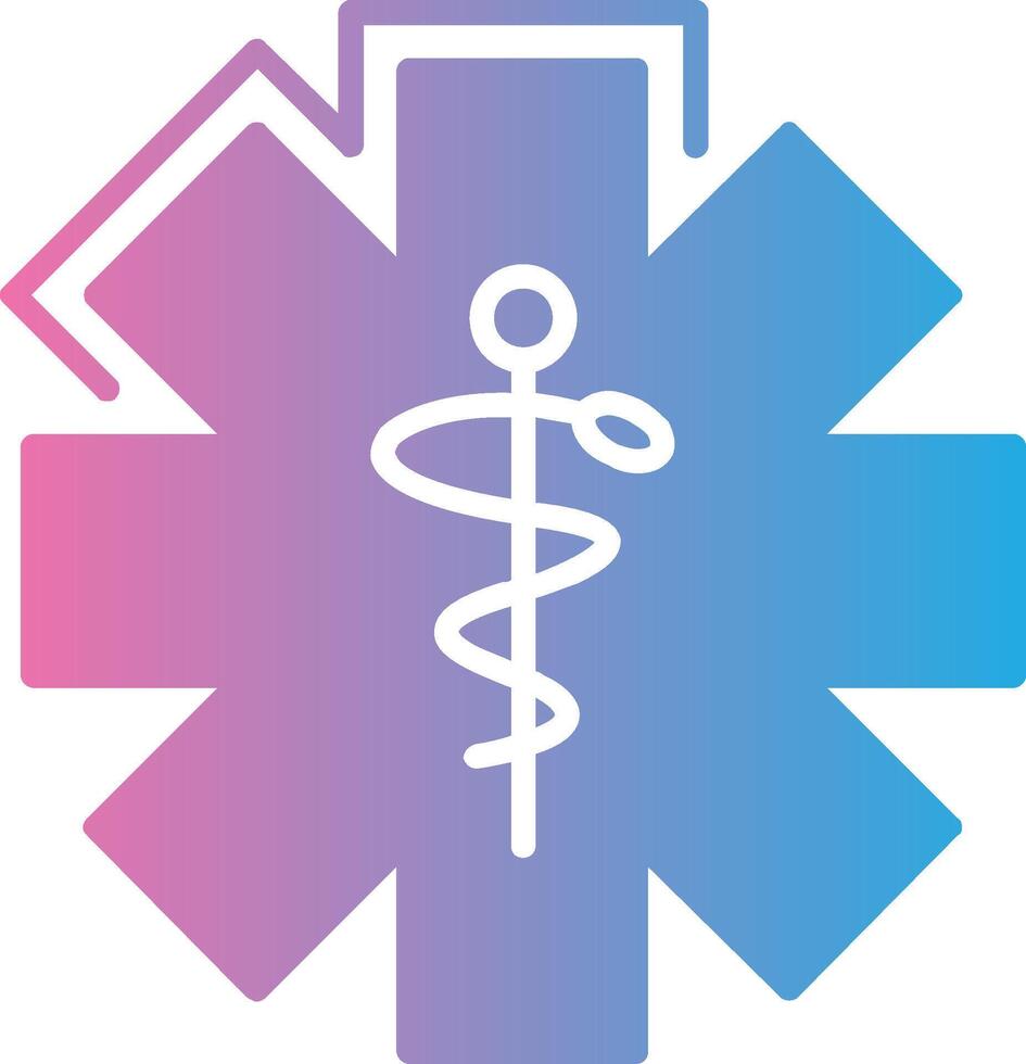 Caduceus Glyph Gradient Icon Design vector