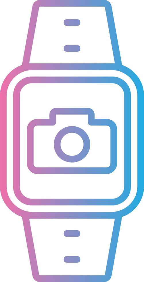 Camera Line Gradient Icon Design vector