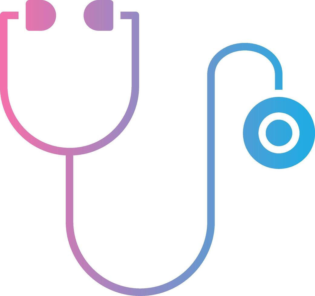 Stethoscope Glyph Gradient Icon Design vector