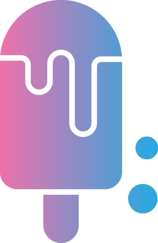 Ice Pop Glyph Gradient Icon Design vector