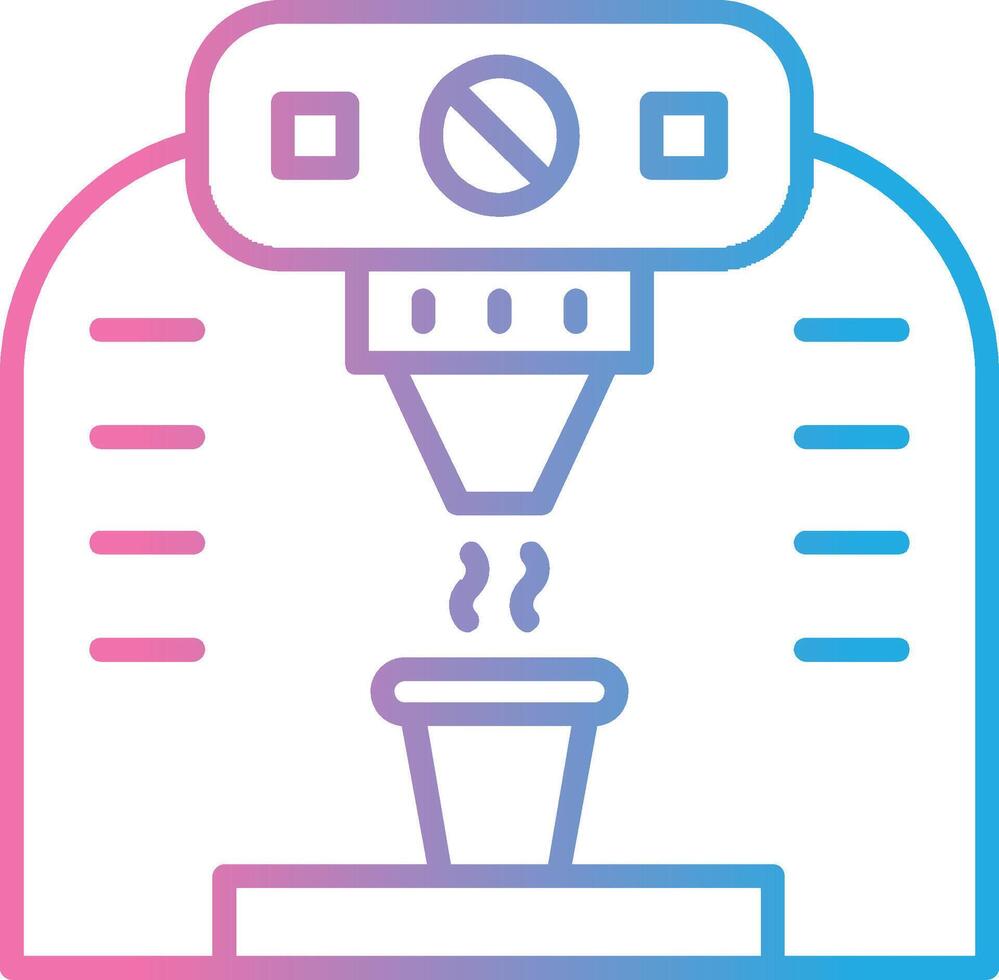 Coffee Machine Line Gradient Icon Design vector