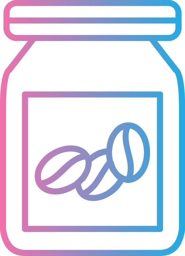 Beans Jar Line Gradient Icon Design vector