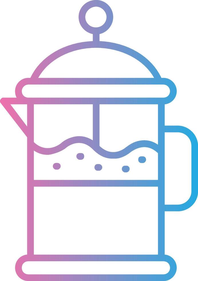 Coffee Filter Line Gradient Icon Design vector