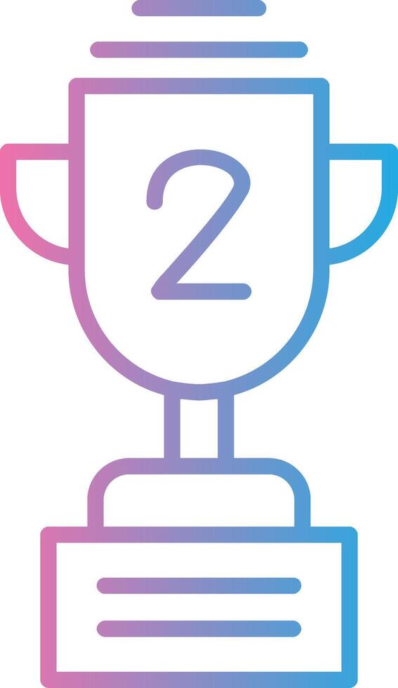 Trophy Line Gradient Icon Design vector