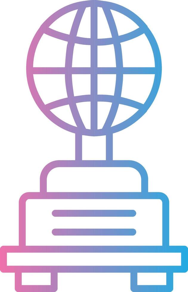 Globe Line Gradient Icon Design vector