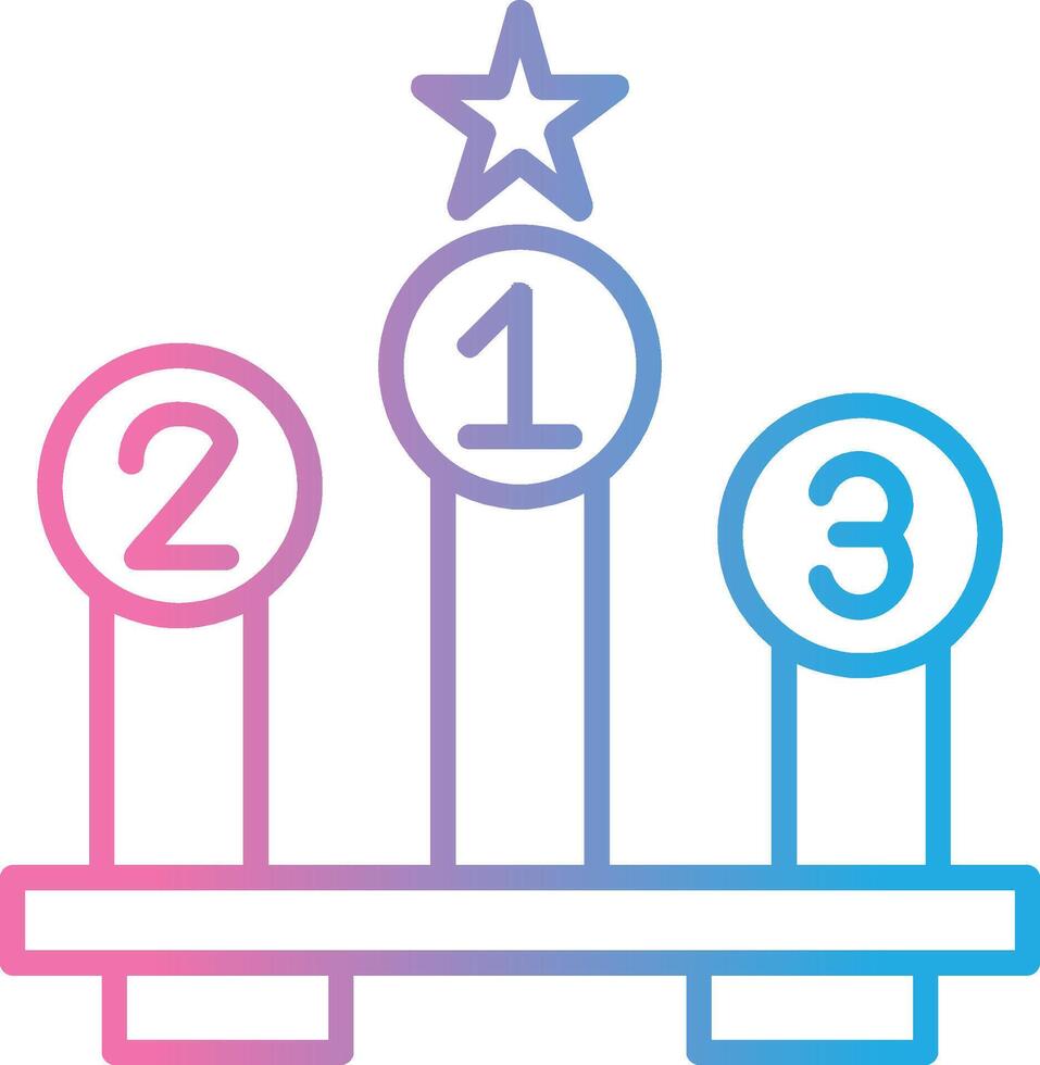 Leaderboard Line Gradient Icon Design vector