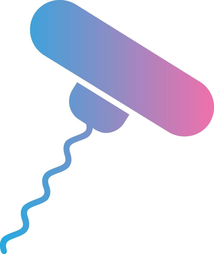 Corkscrew Glyph Gradient Icon Design vector