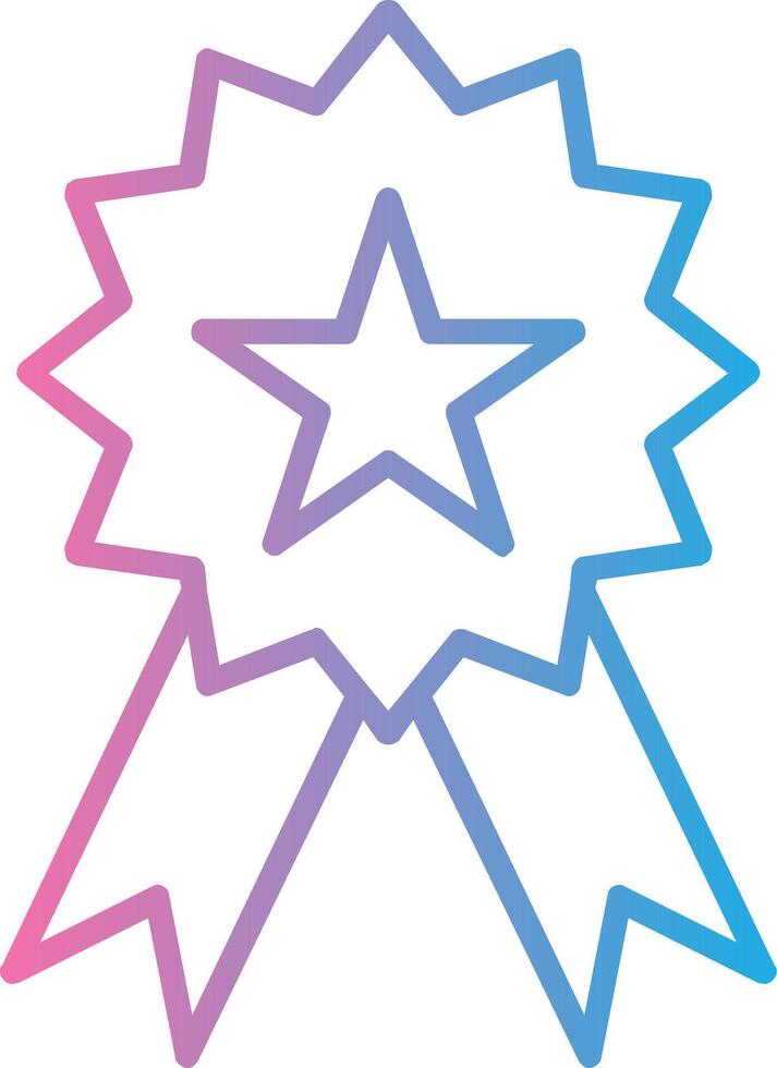 Ribbon Line Gradient Icon Design vector