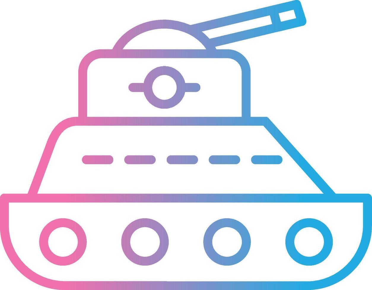 Tank Line Gradient Icon Design vector