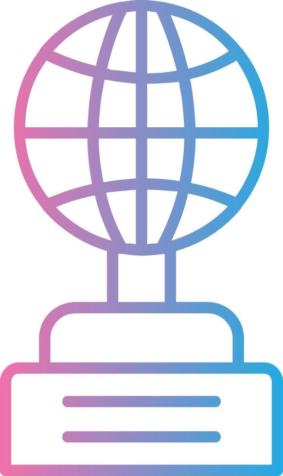 globo línea degradado icono diseño vector