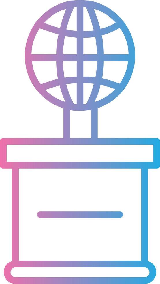 World Line Gradient Icon Design vector