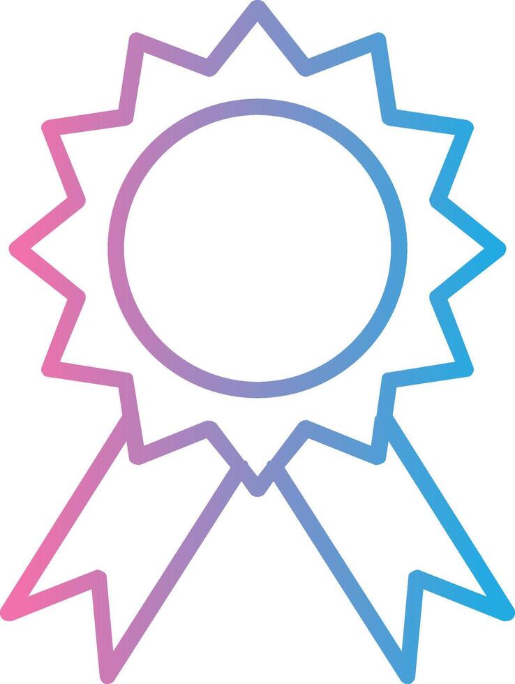 Badge Line Gradient Icon Design vector