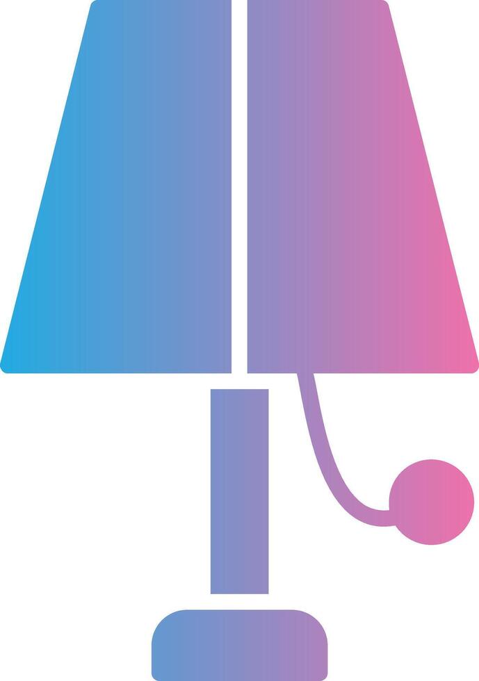 Lamp Glyph Gradient Icon Design vector