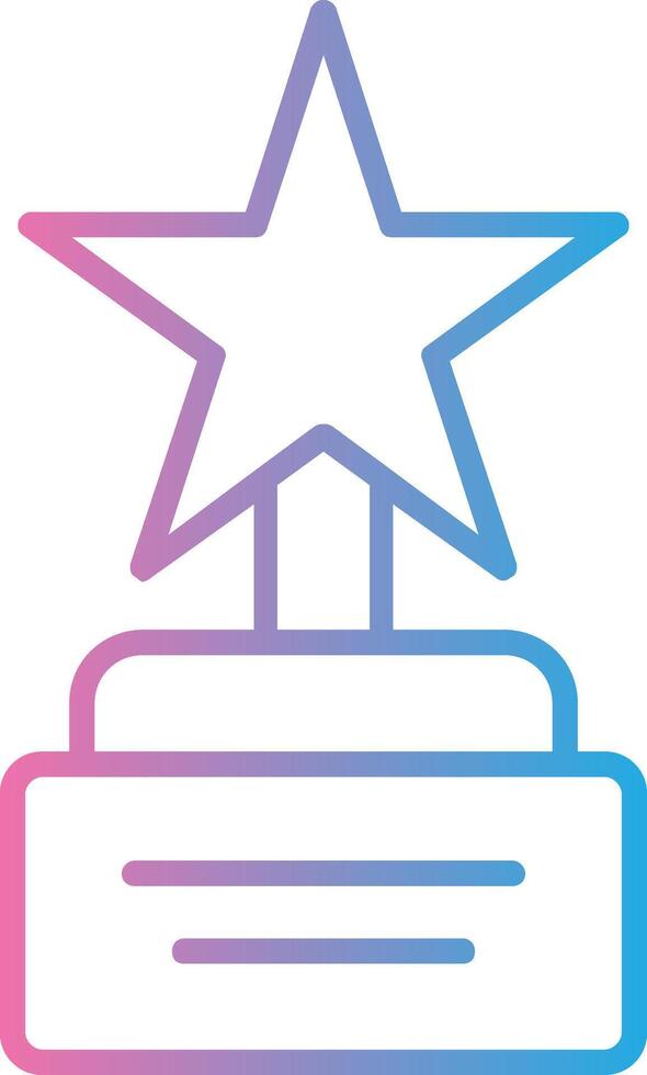 Star Line Gradient Icon Design vector