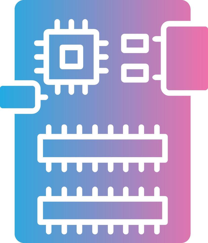 Circuit Board Glyph Gradient Icon Design vector