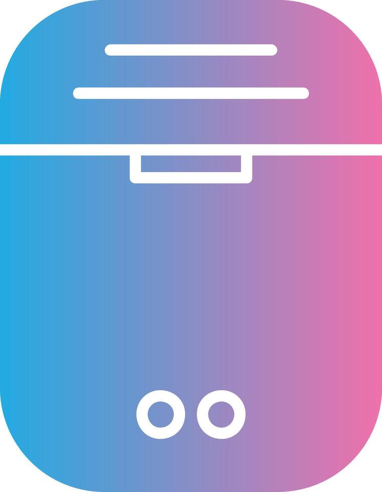 Earbuds Glyph Gradient Icon Design vector