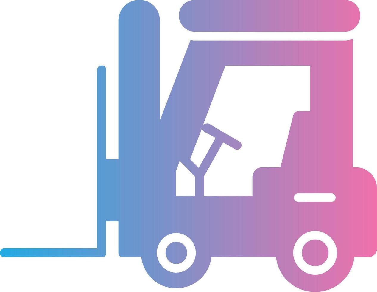 Forklift Glyph Gradient Icon Design vector