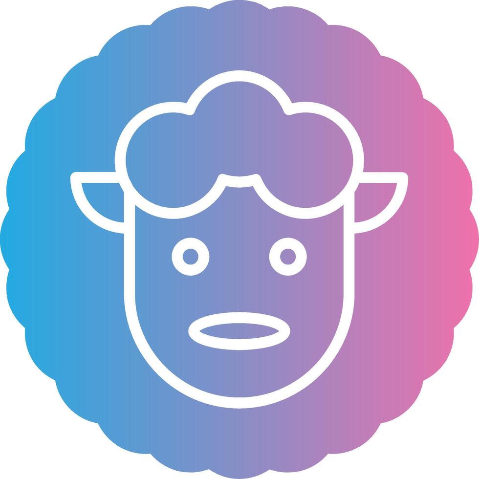 Sheep Glyph Gradient Icon Design vector