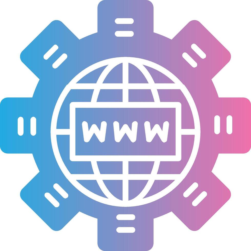 Internet Glyph Gradient Icon Design vector
