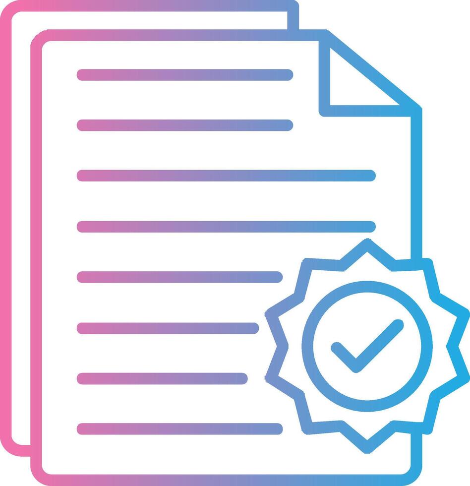 Document Line Gradient Icon Design vector