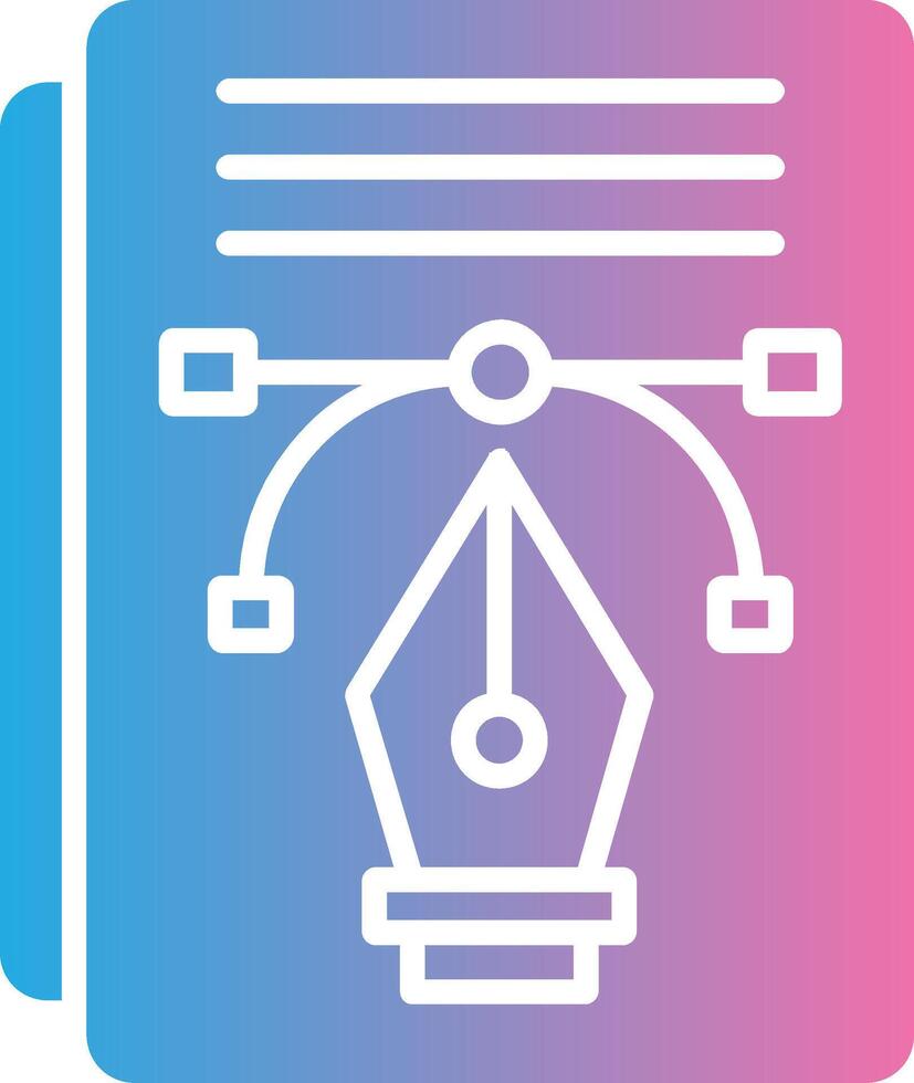 Glyph Gradient Icon Design vector