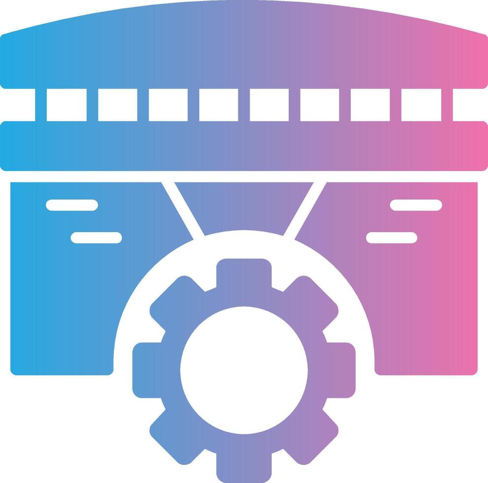 Bridge Glyph Gradient Icon Design vector