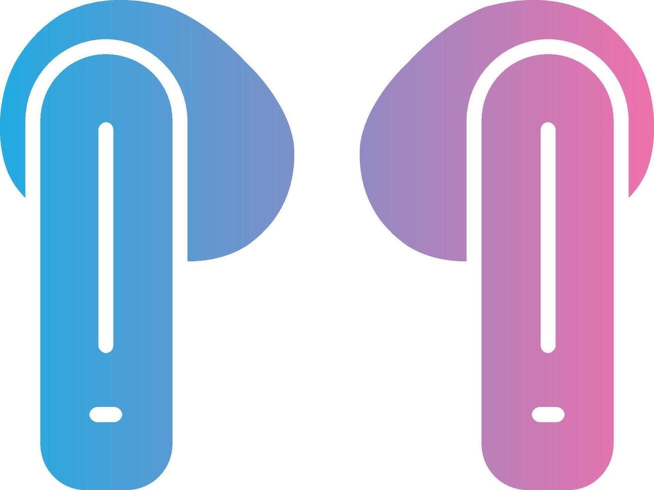 Earbuds Glyph Gradient Icon Design vector