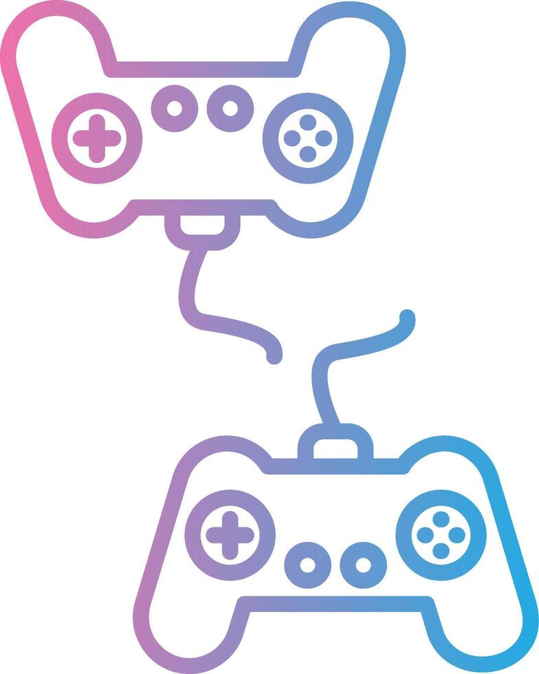 Player Versus Player Line Gradient Icon Design vector