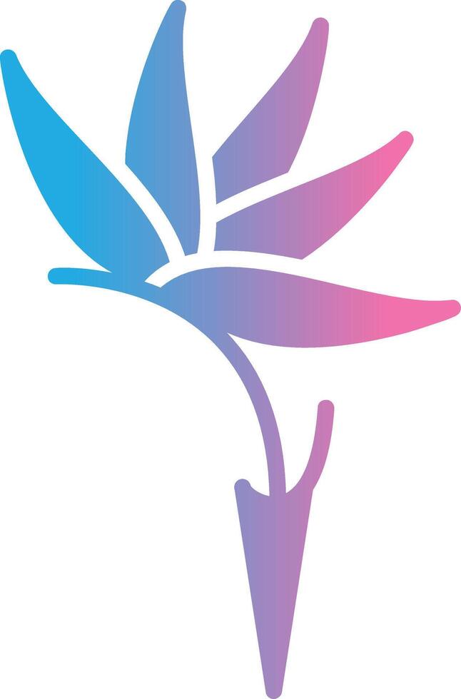 Strelitzia Glyph Gradient Icon Design vector