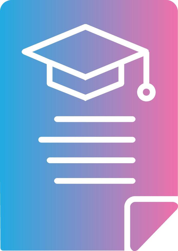 Education News Glyph Gradient Icon Design vector