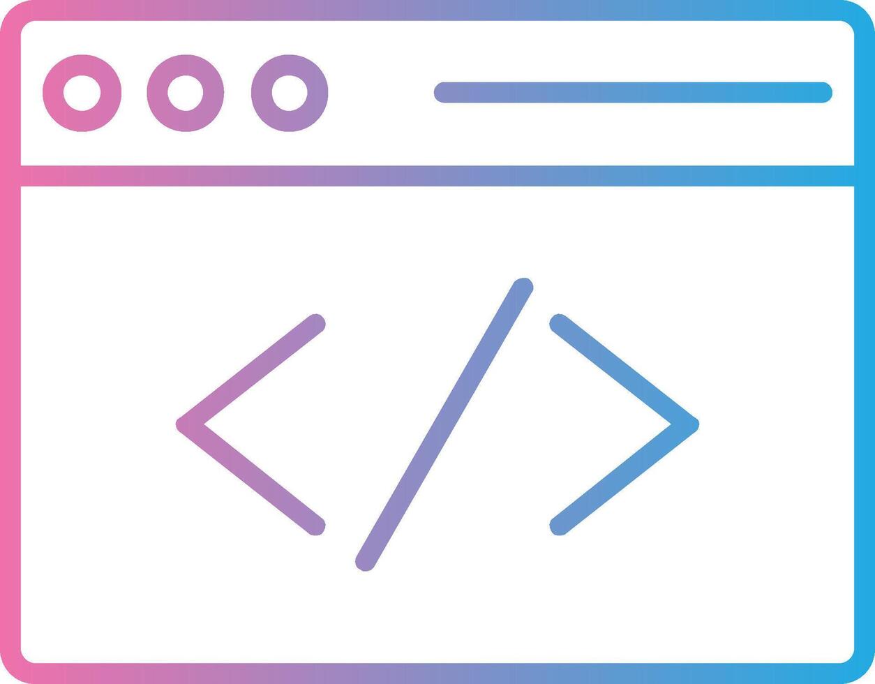 Coding Line Gradient Icon Design vector