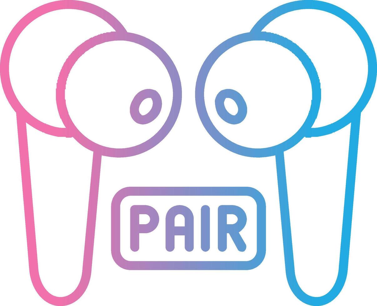Pairing Line Gradient Icon Design vector