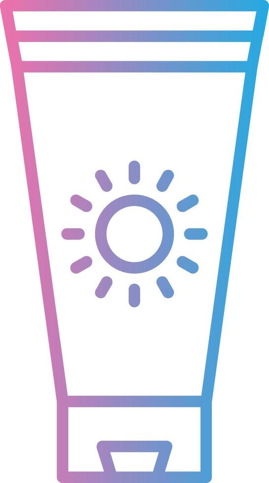 Sunblock Cream Line Gradient Icon Design vector