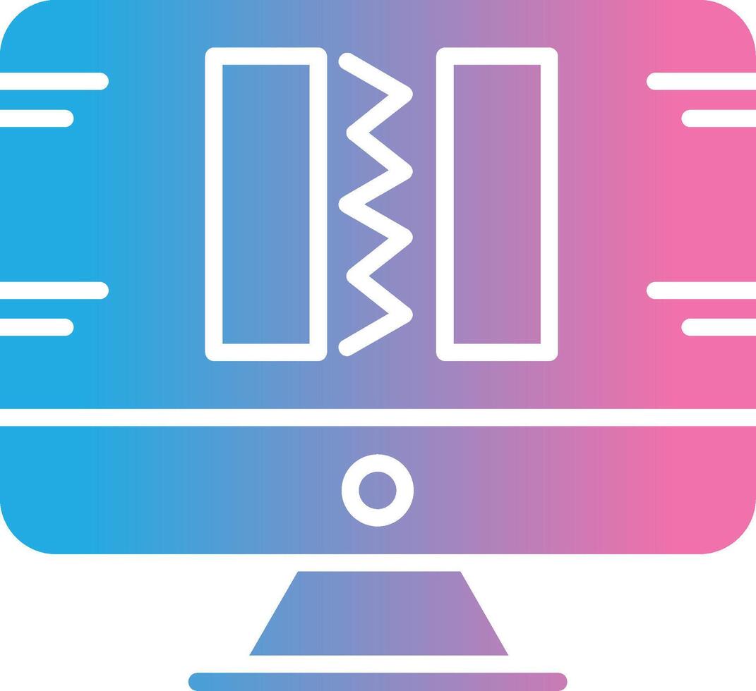 Broken Code Glyph Gradient Icon Design vector
