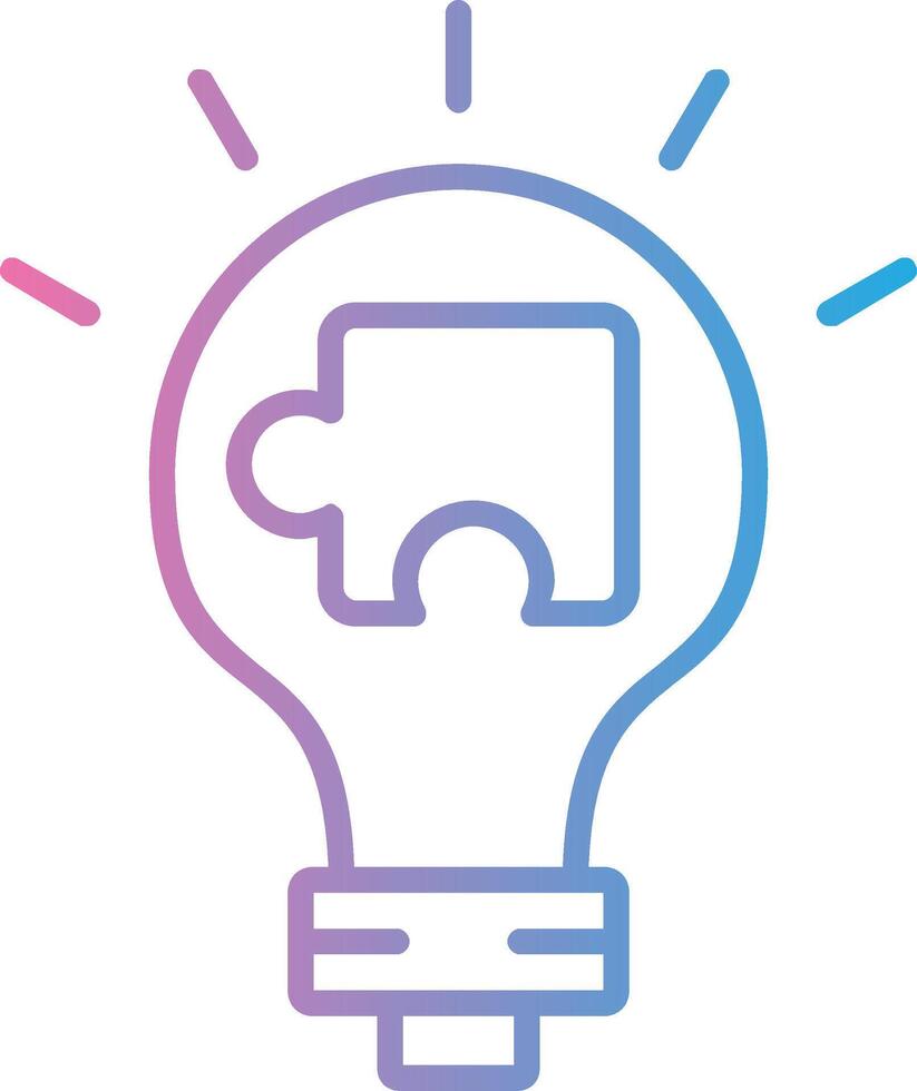 Solution Line Gradient Icon Design vector
