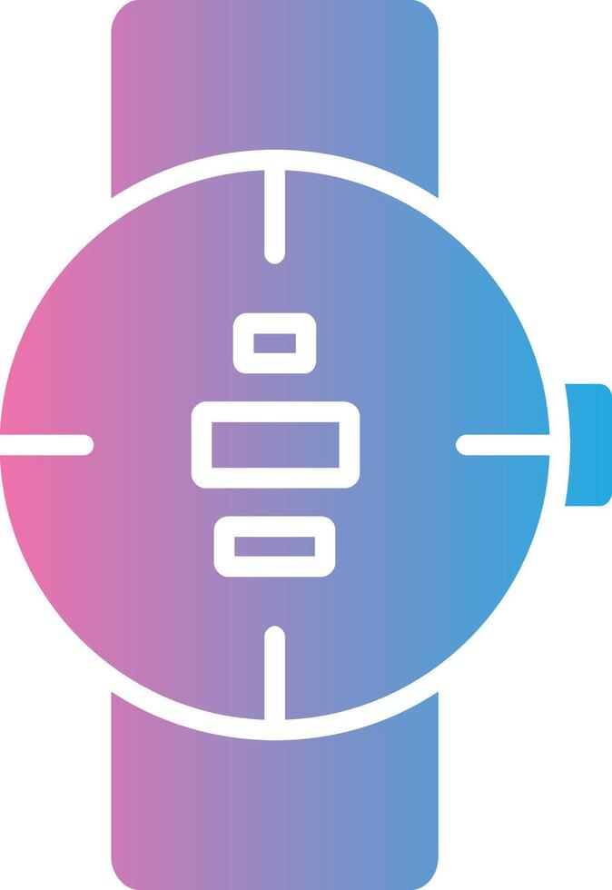 Diving Watch Glyph Gradient Icon Design vector