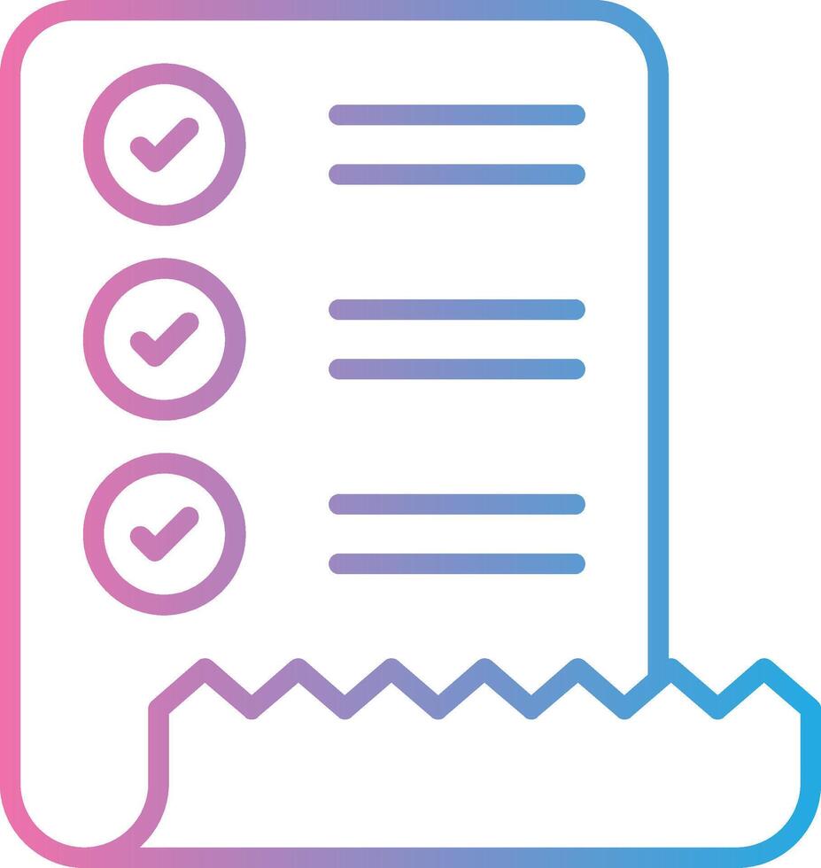 Check List Line Gradient Icon Design vector