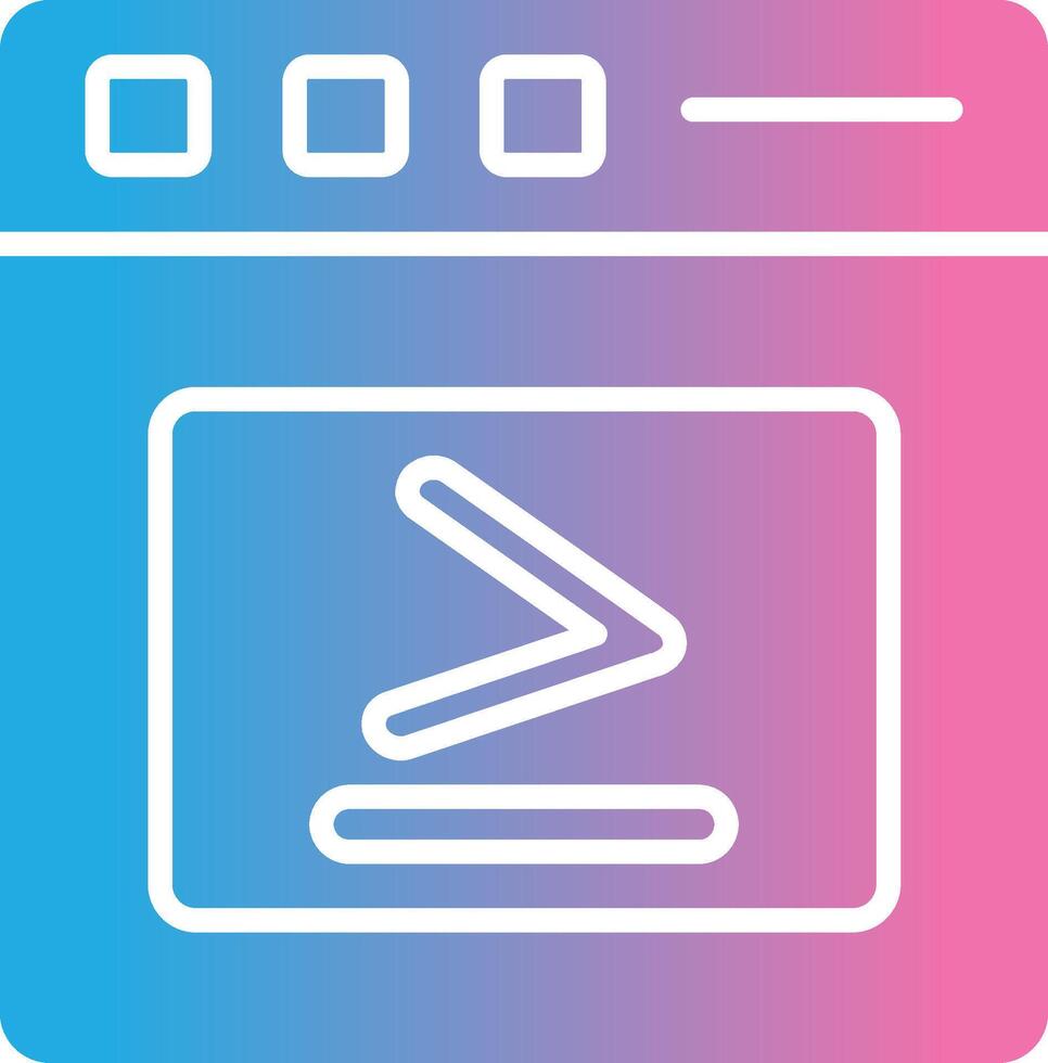 Greater Than Glyph Gradient Icon Design vector