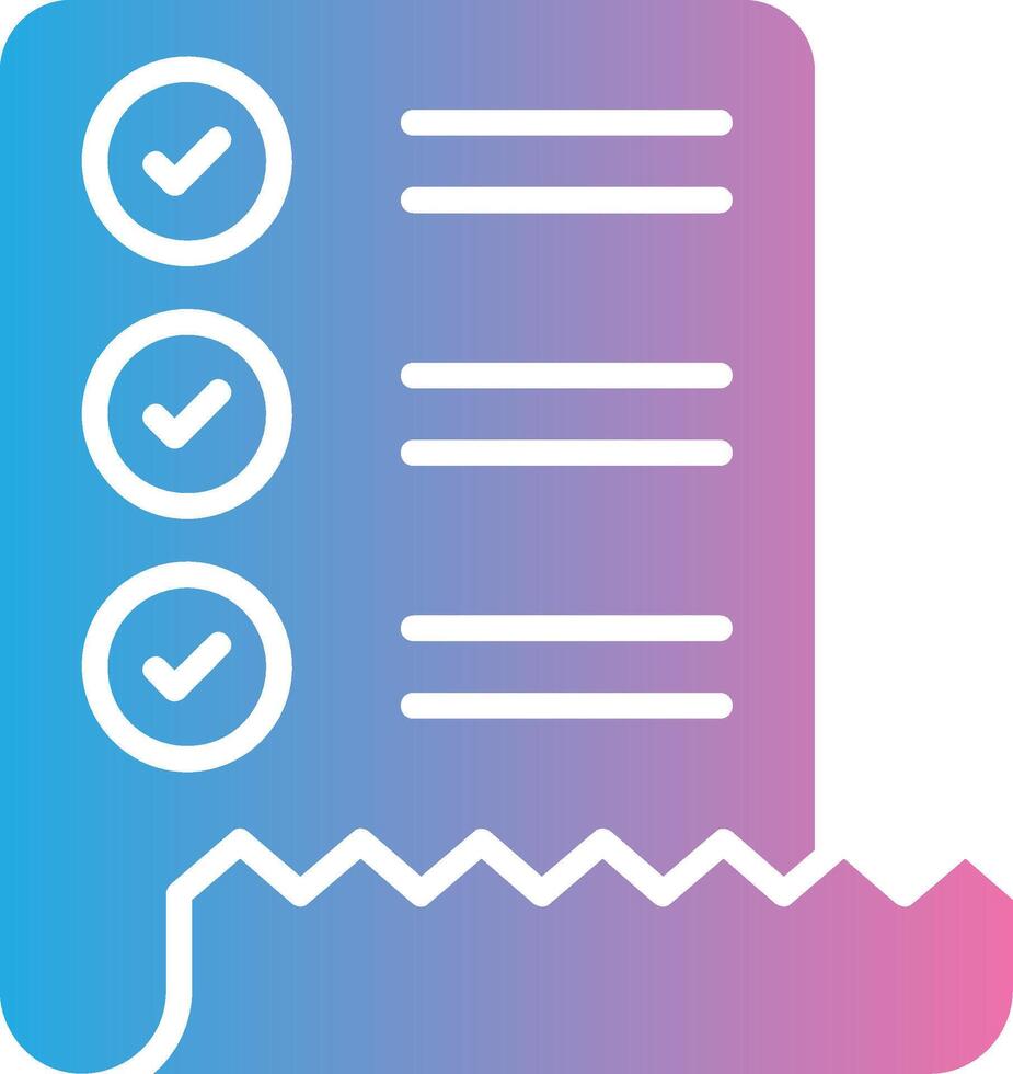 Check List Glyph Gradient Icon Design vector