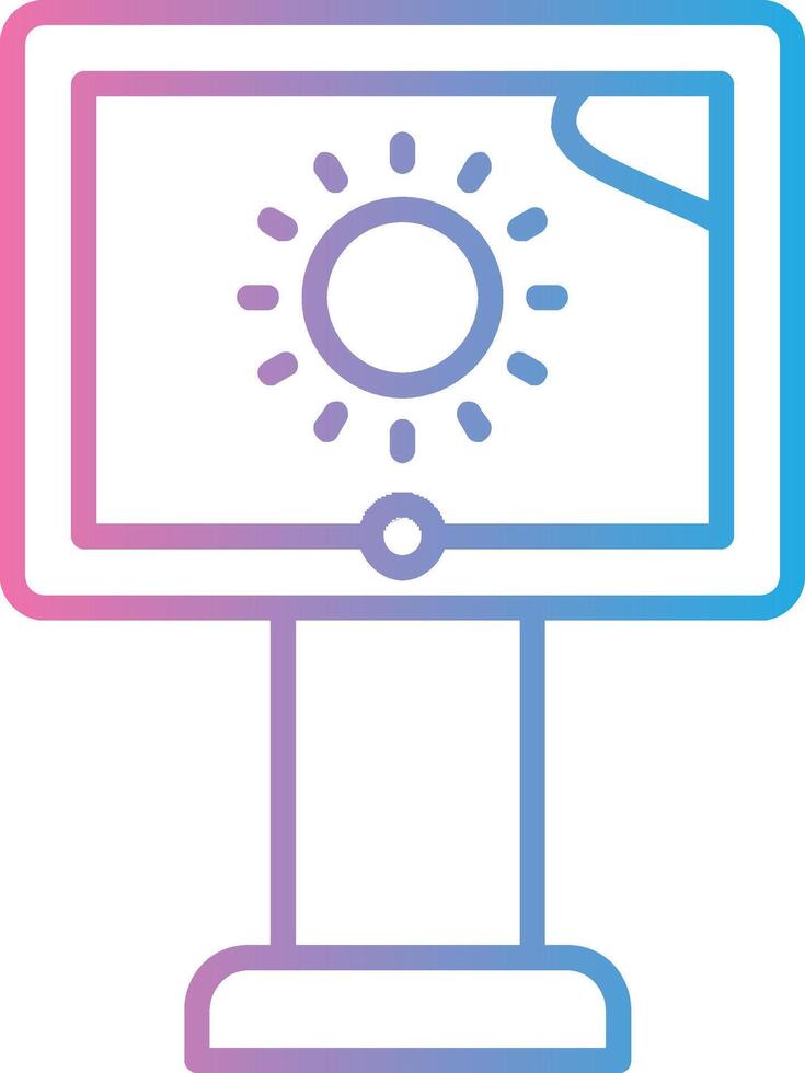 Thermal Imaging Line Gradient Icon Design vector