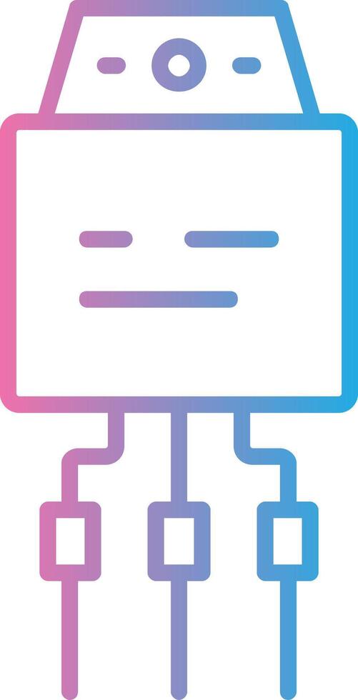 Transistor Line Gradient Icon Design vector