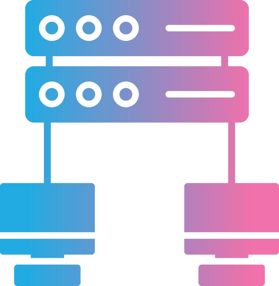 Networking Glyph Gradient Icon Design vector