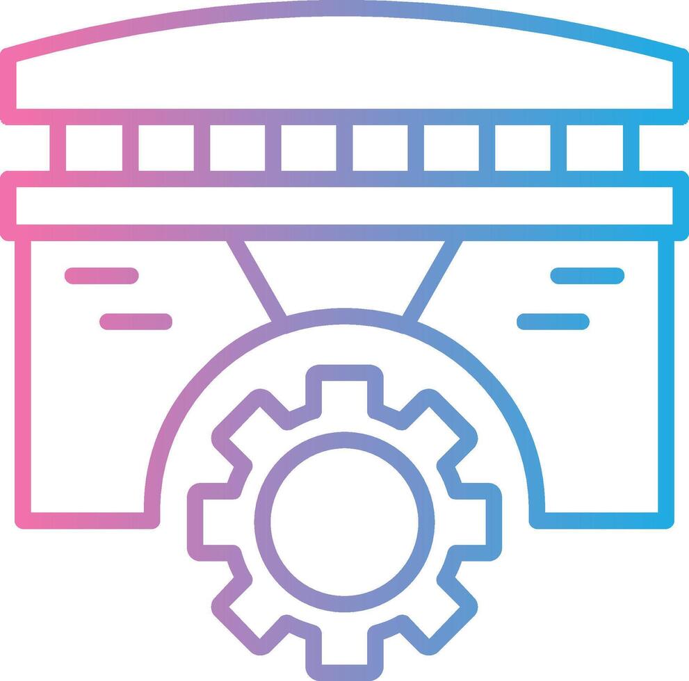 Bridge Line Gradient Icon Design vector
