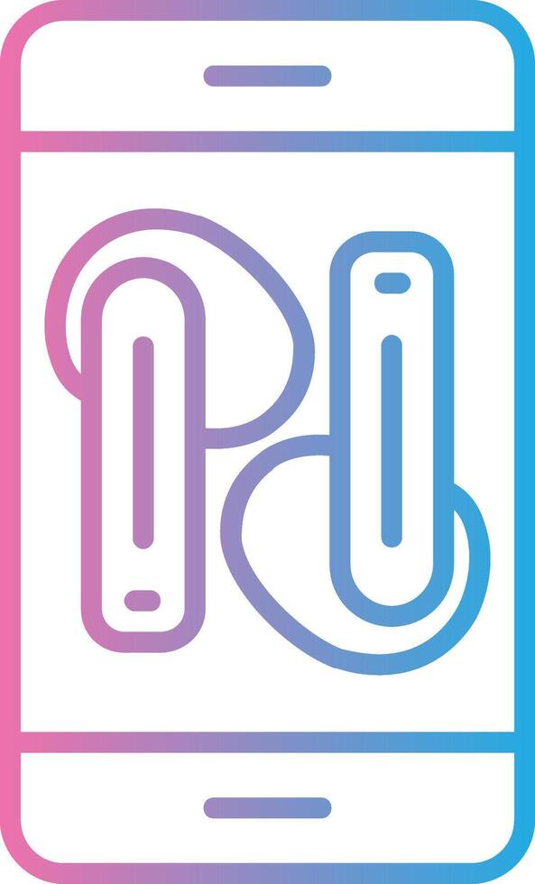 Smartphone Line Gradient Icon Design vector