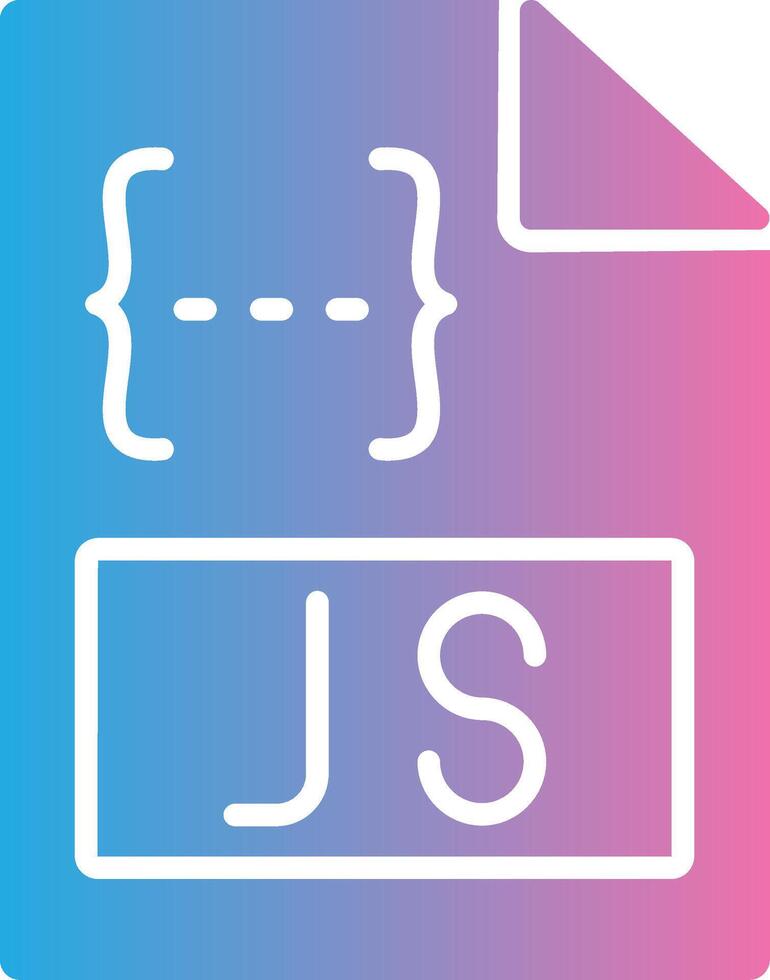 Js Glyph Gradient Icon Design vector